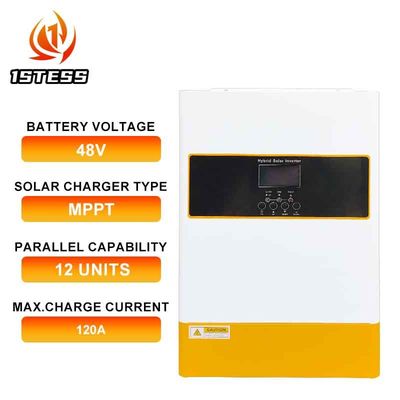 48v Solar Inverter Single Phase 6.2kw Off Grid Hybrid Inverter 6200W 6.2KVA MPPT Pure Sine Wave 48V 6.2kw Hybrid Solar Inverter